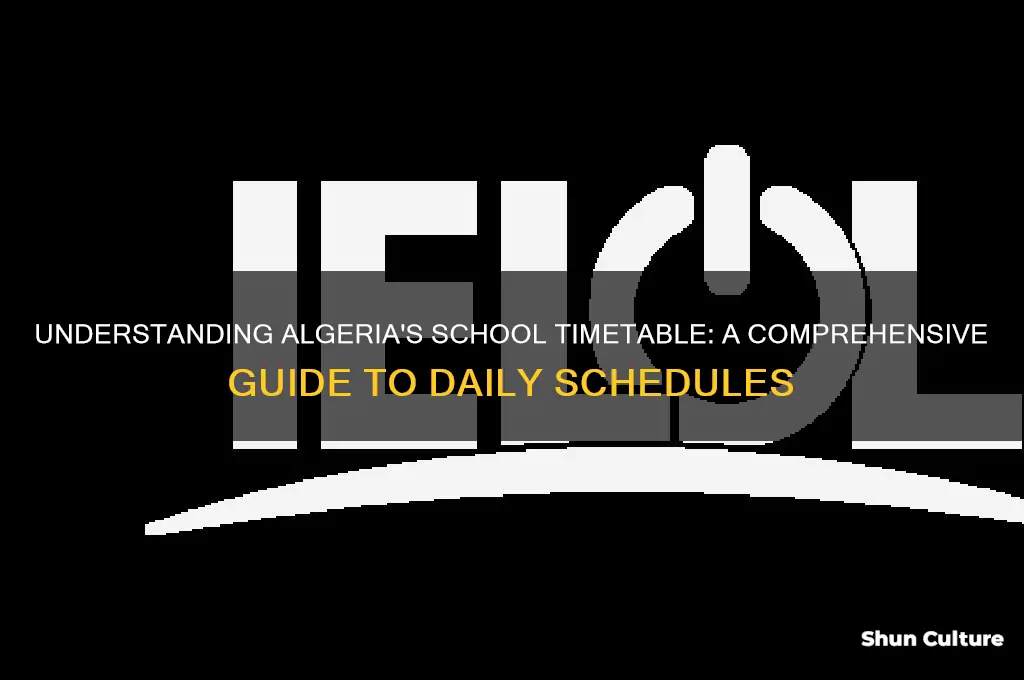what is the school schedule in algeria