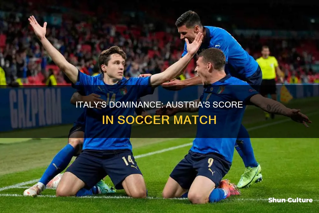 what is the score between italy and austria