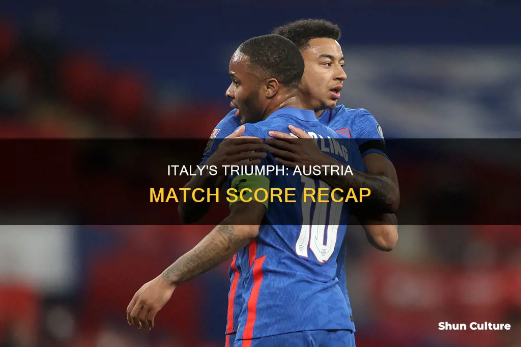 what is the score between italy and austria