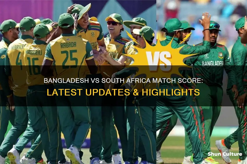 what is the score of bangladesh vs south africa