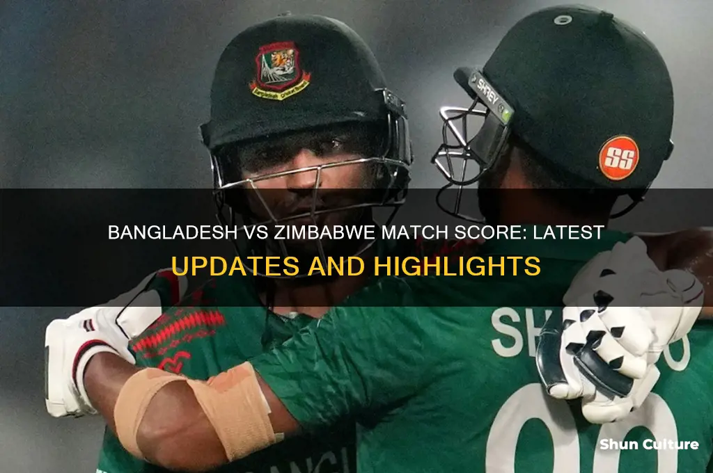 what is the score of bangladesh vs zimbabwe