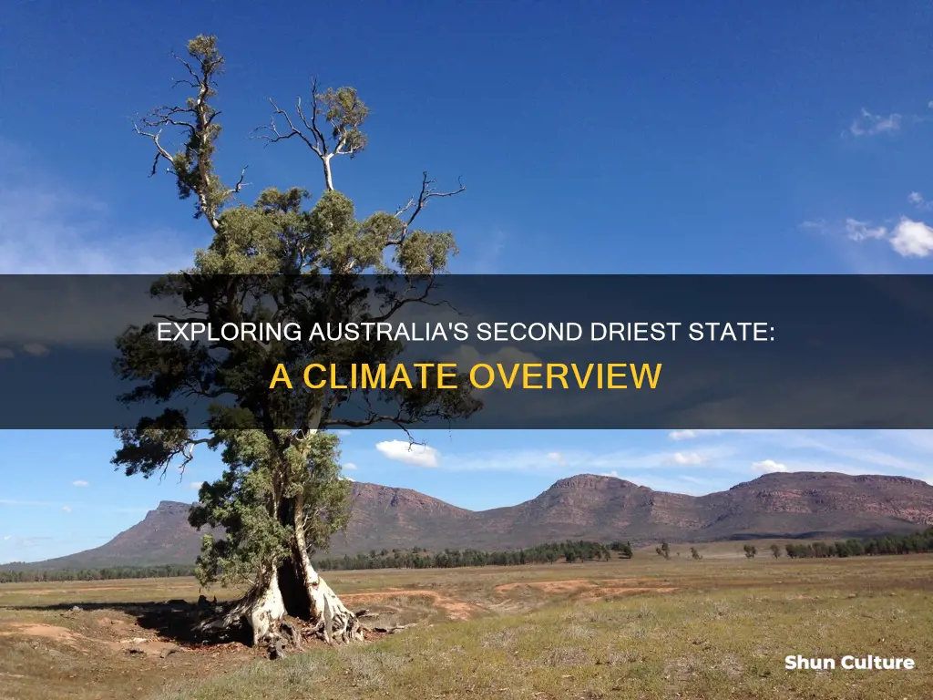 what is the second driest state in australia