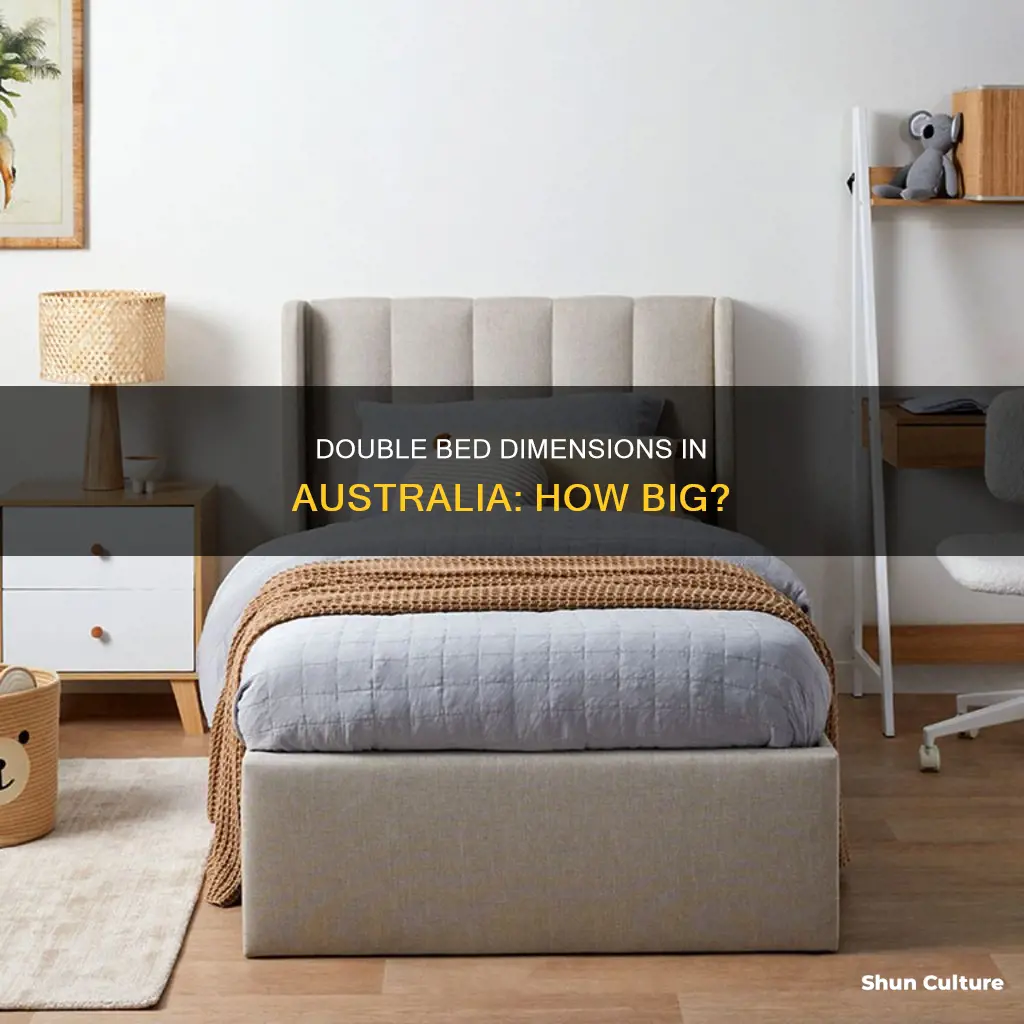 what is the size of a double bed in australia