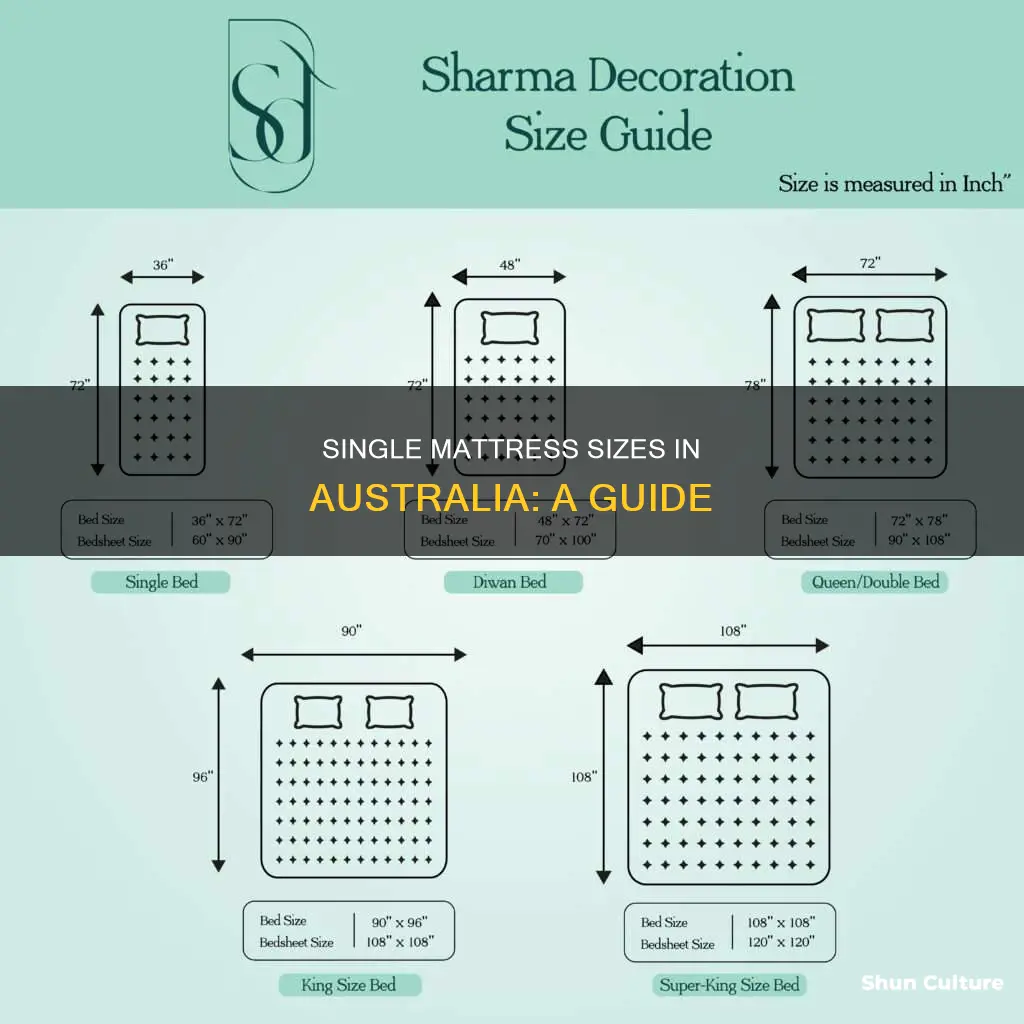 what is the size of a single mattress australia