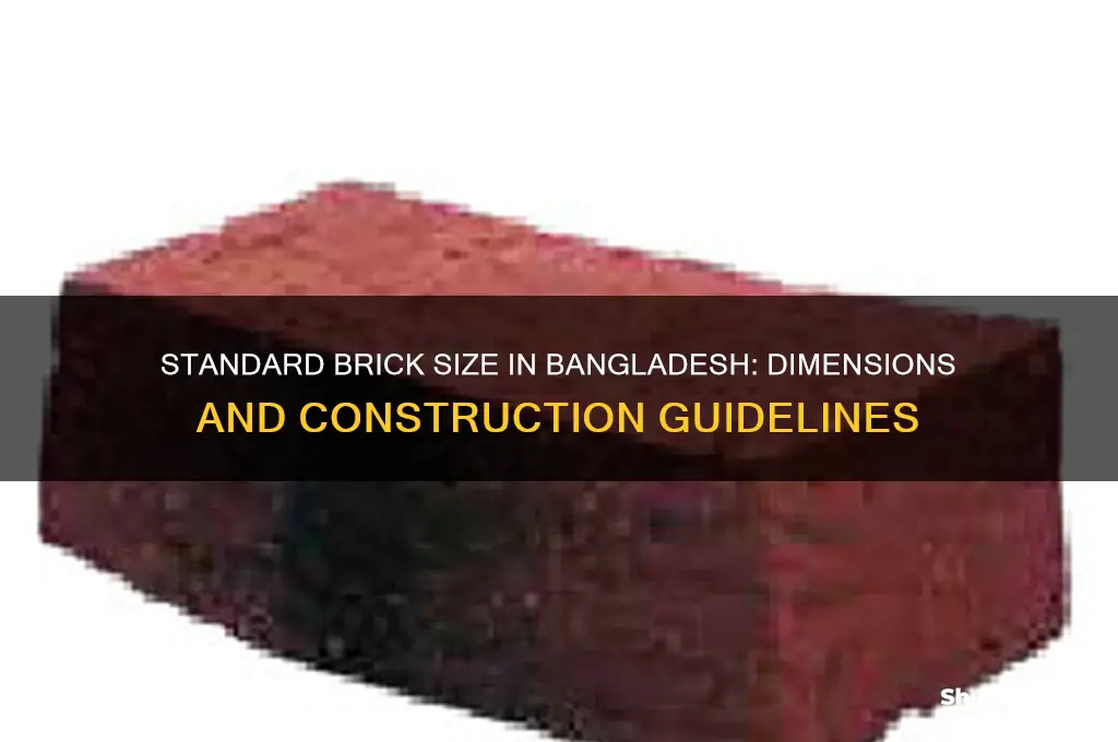what is the standard size of a brick in bangladesh