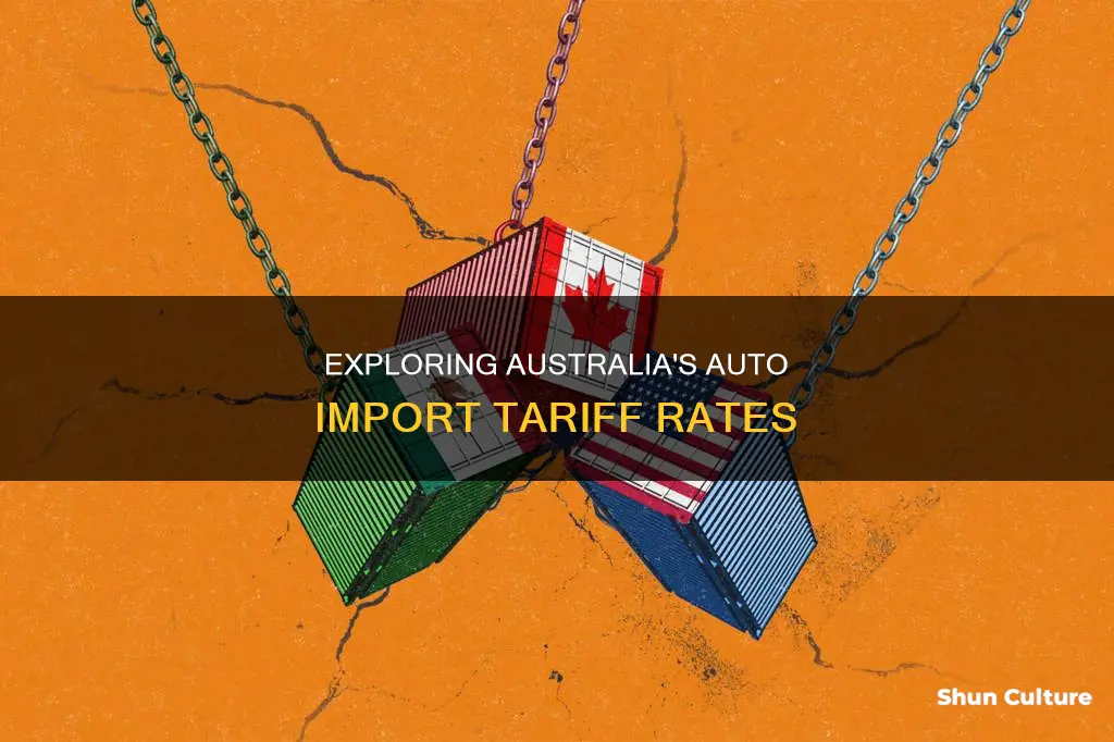 what is the tariff rate to import automobiles into australia
