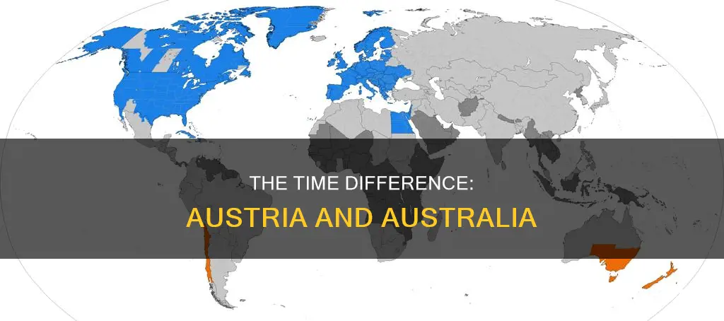 what is the time difference between austria and australia
