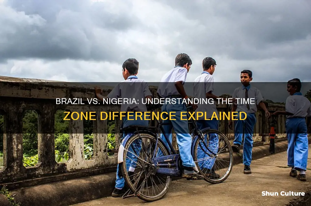 what is the time difference between brazil and nigeria