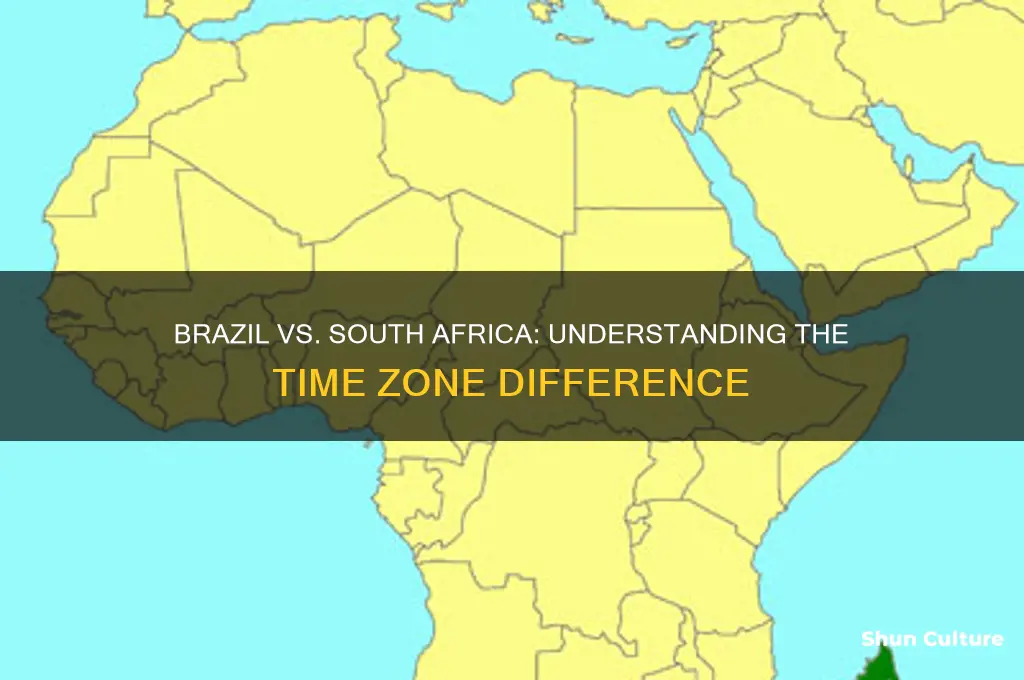 what is the time difference between brazil and south africa