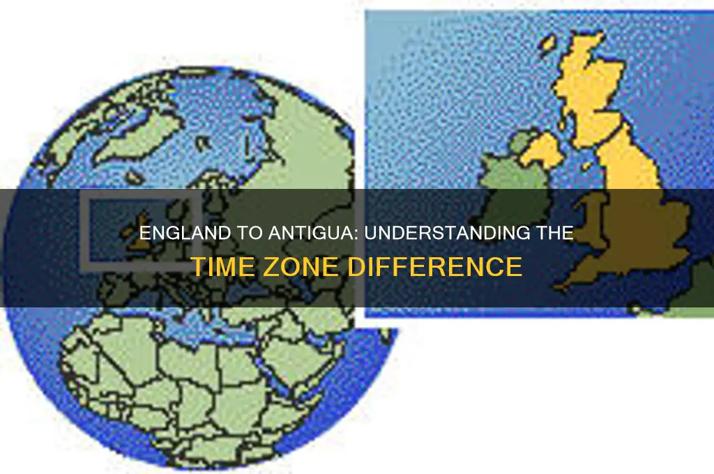 what is the time difference between england and antigua