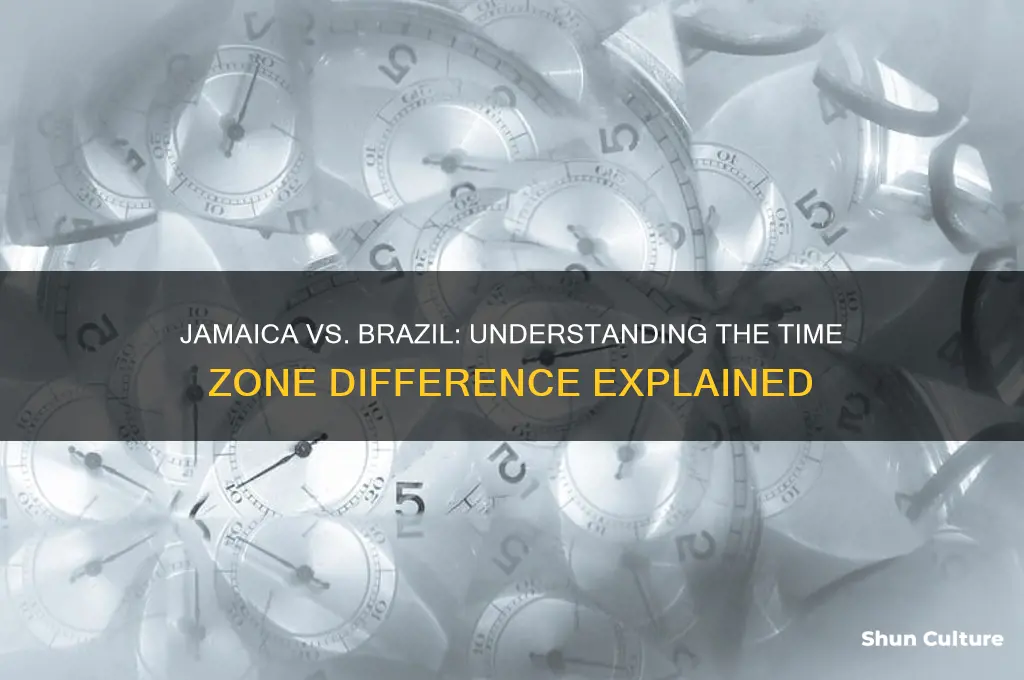 what is the time difference between jamaica and brazil