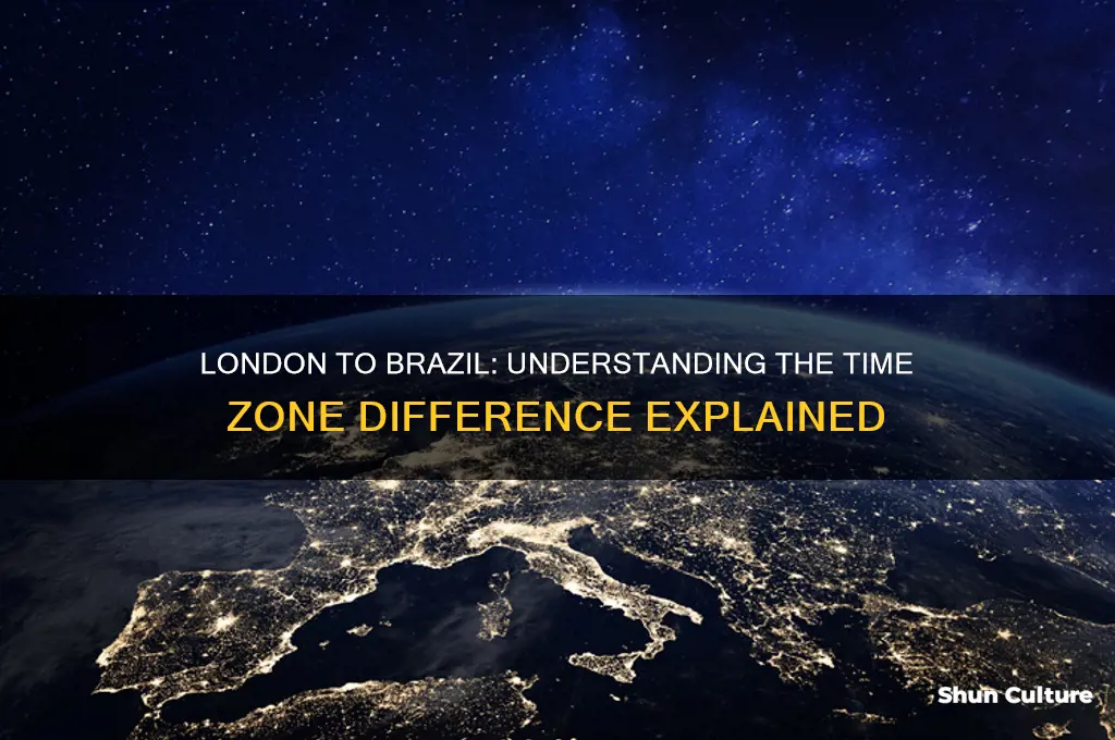 what is the time difference between london and brazil