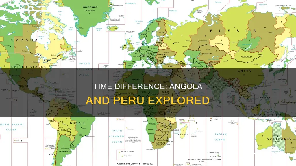 what is the time difference between peru and angola