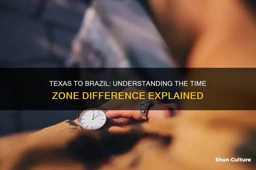 what is the time difference between texas and brazil