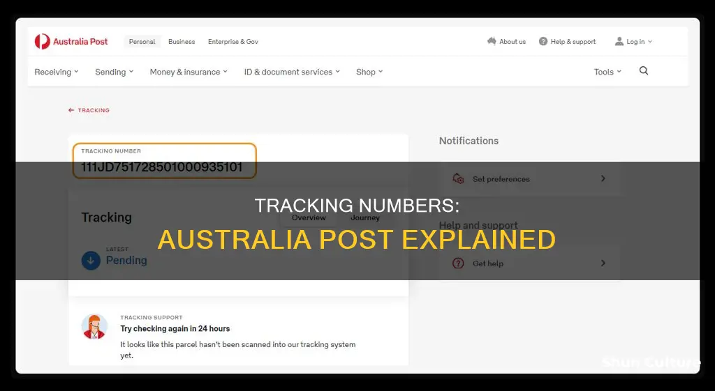 what is the tracking number for australia post