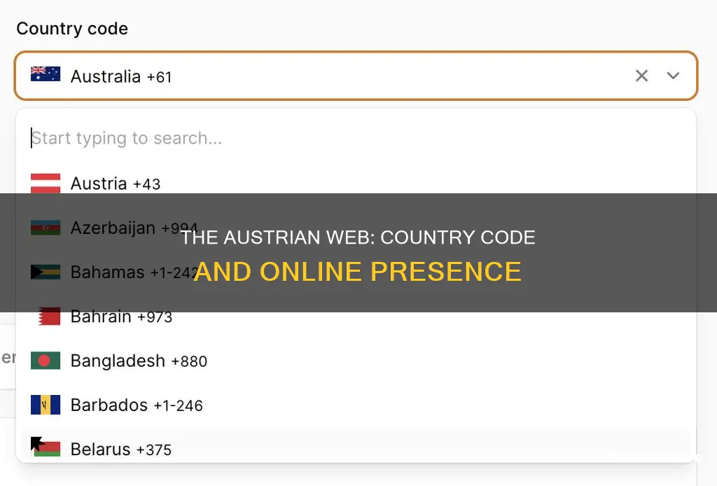 what is the website code for austria