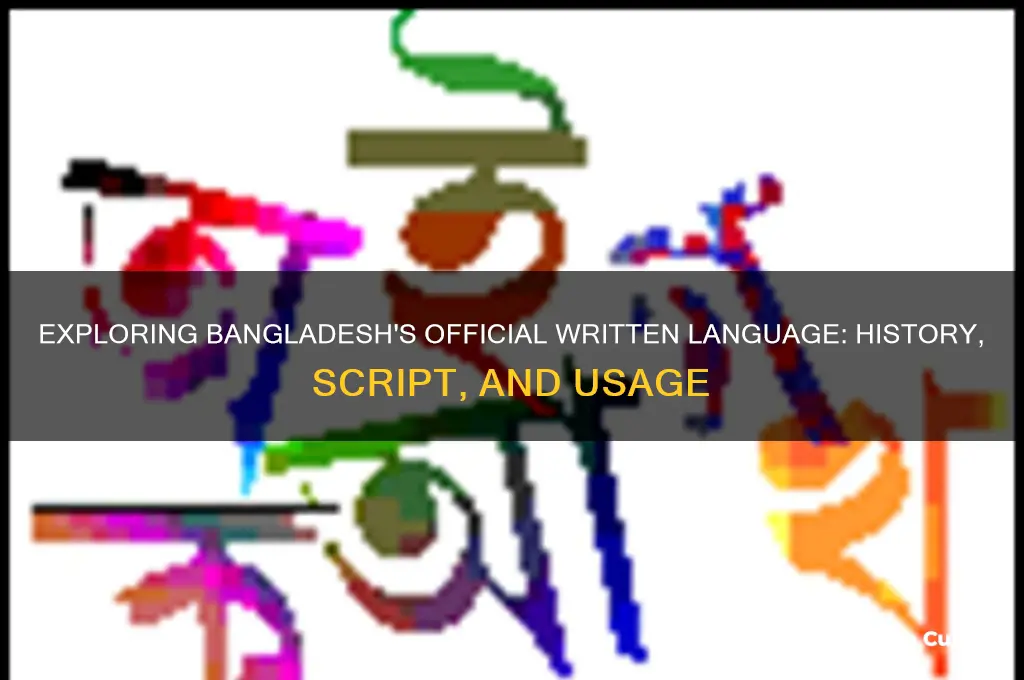 what is the written language in bangladesh