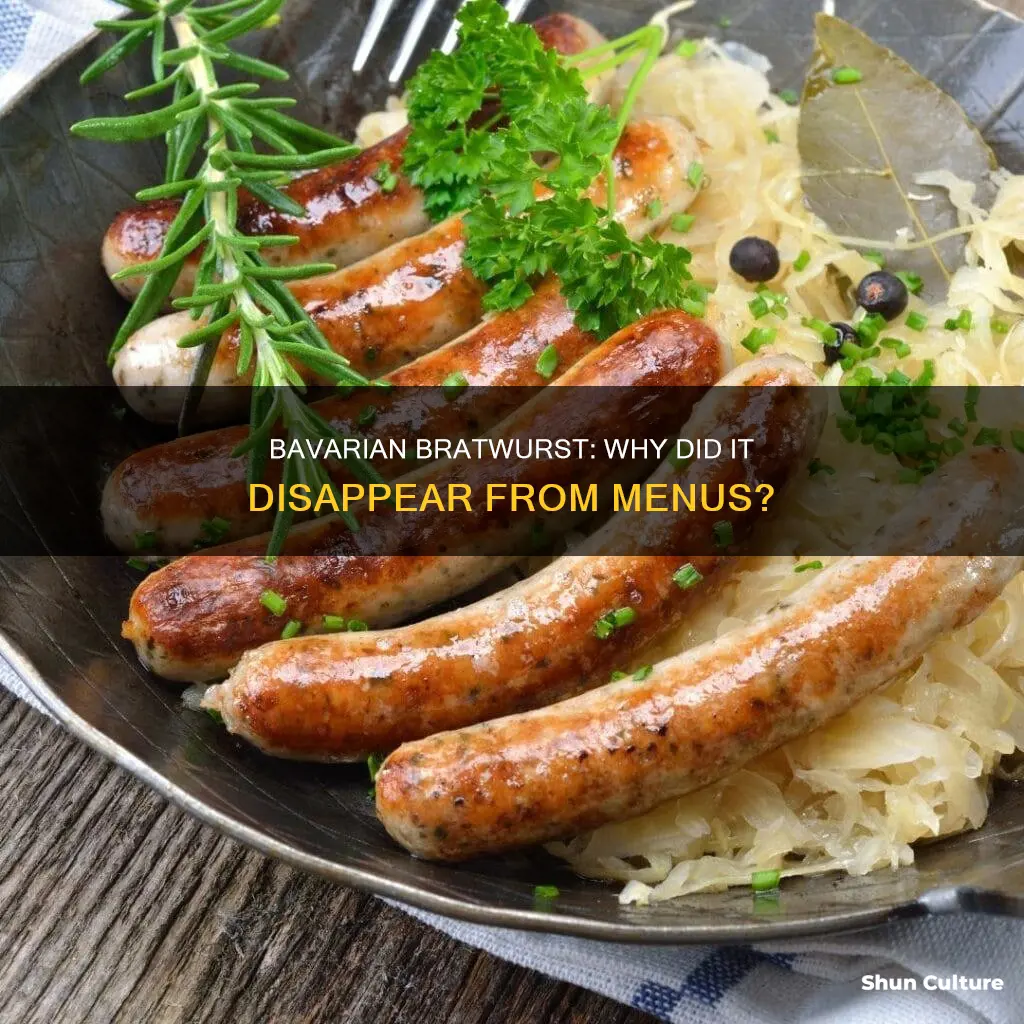 what is uncured bavarian bratwurst discontinued