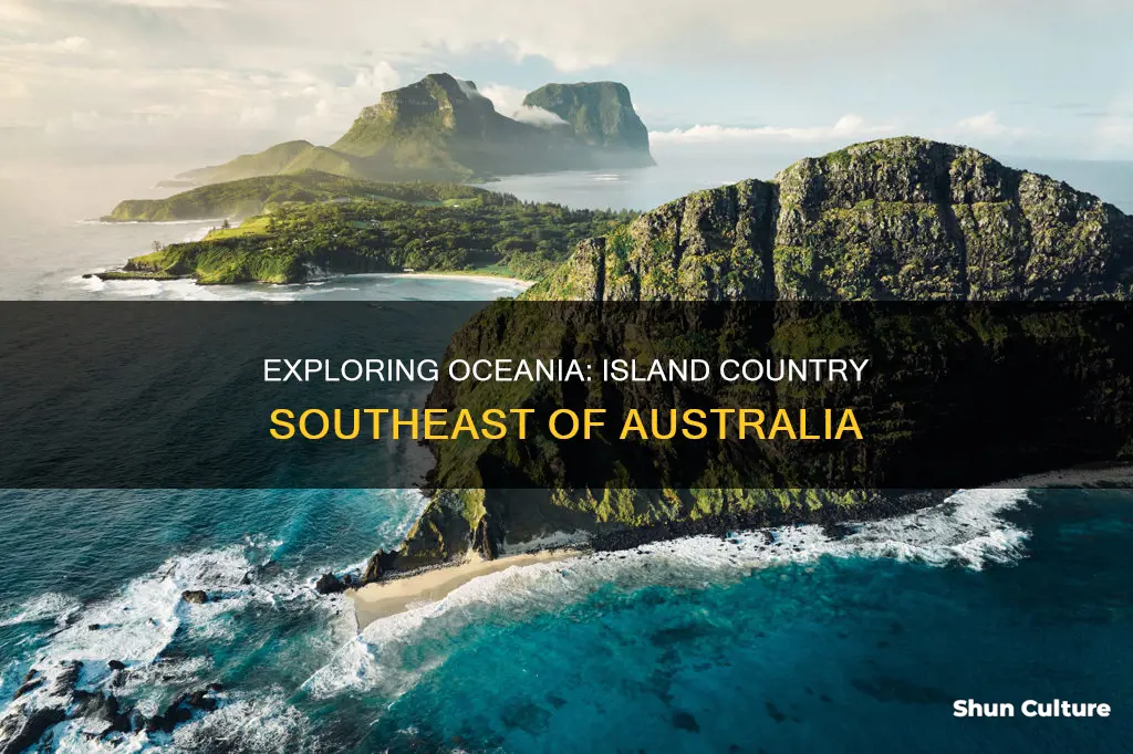 what island country is just southeast of australia