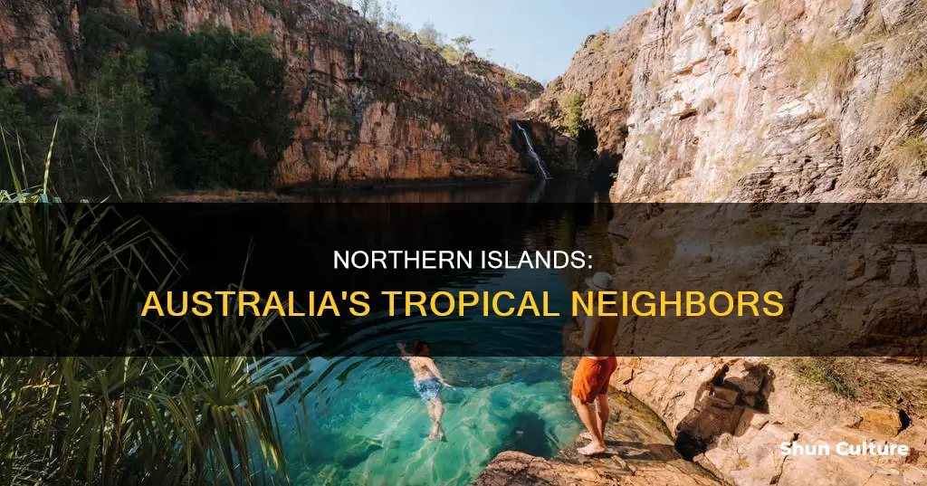 what islands are due north of australia