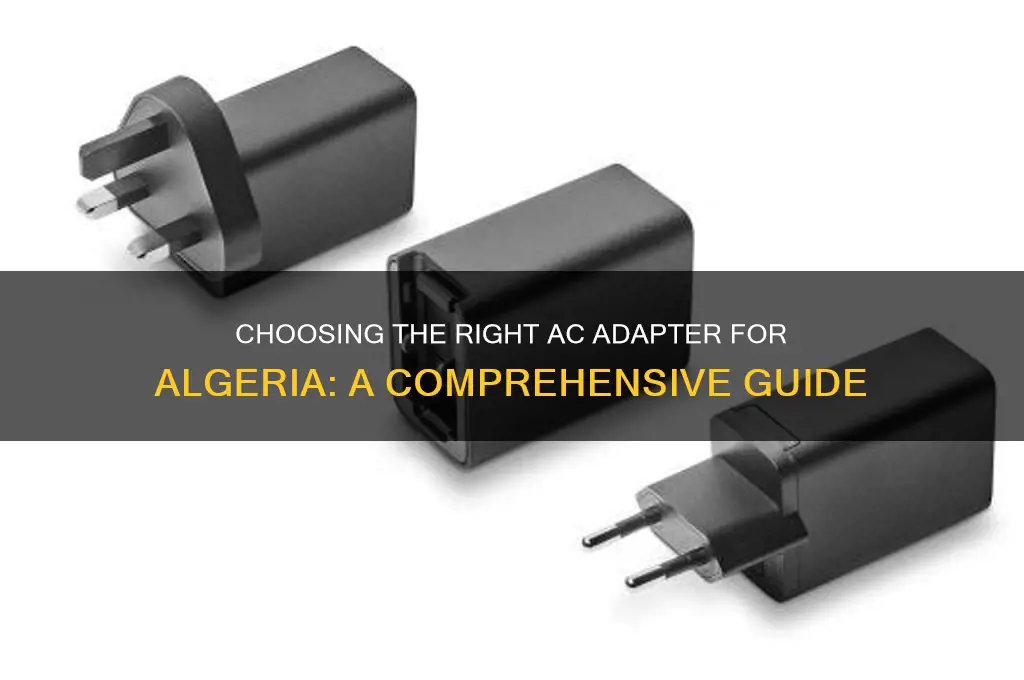 what kind of ac adapter do I need for algeria