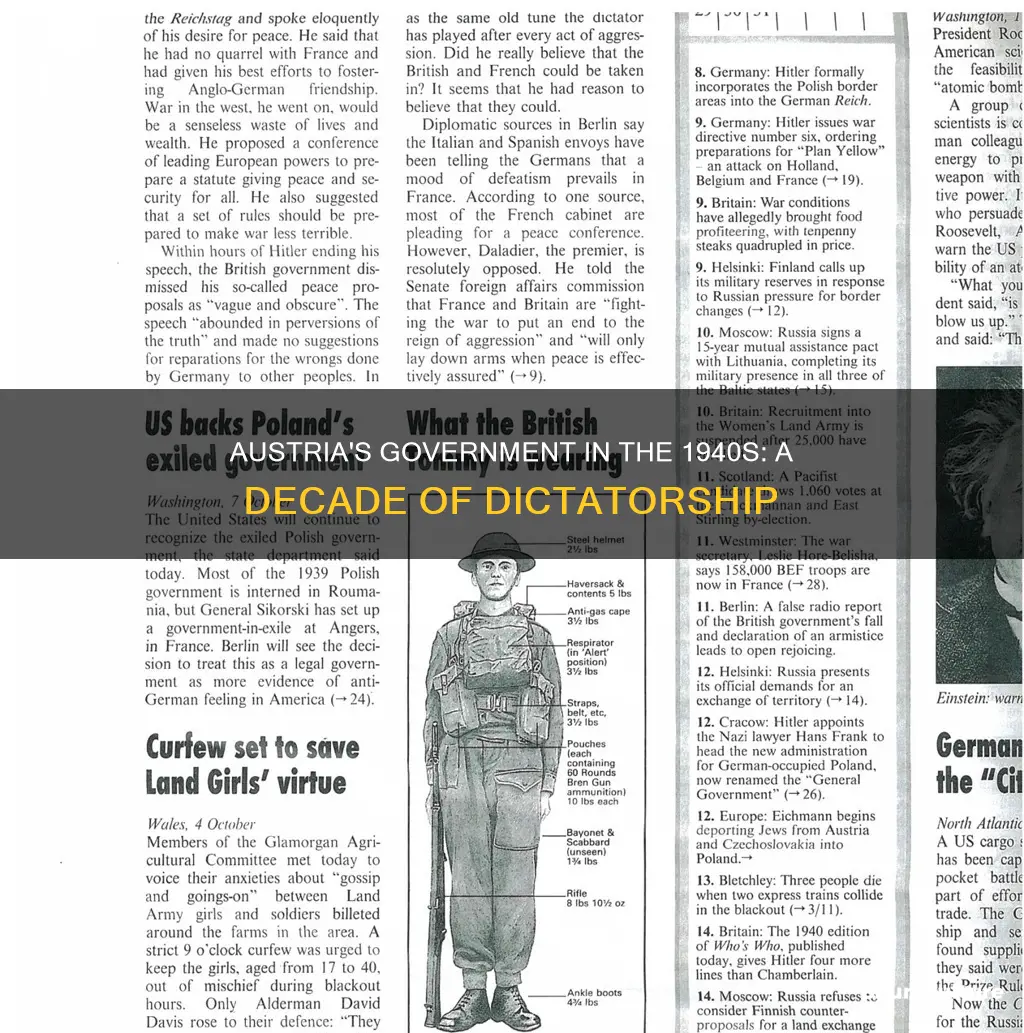 what kind of government did austria have in the 1940s
