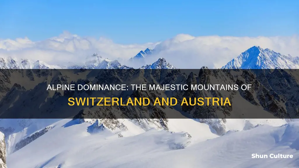 what landform covers much of switzerland and austria