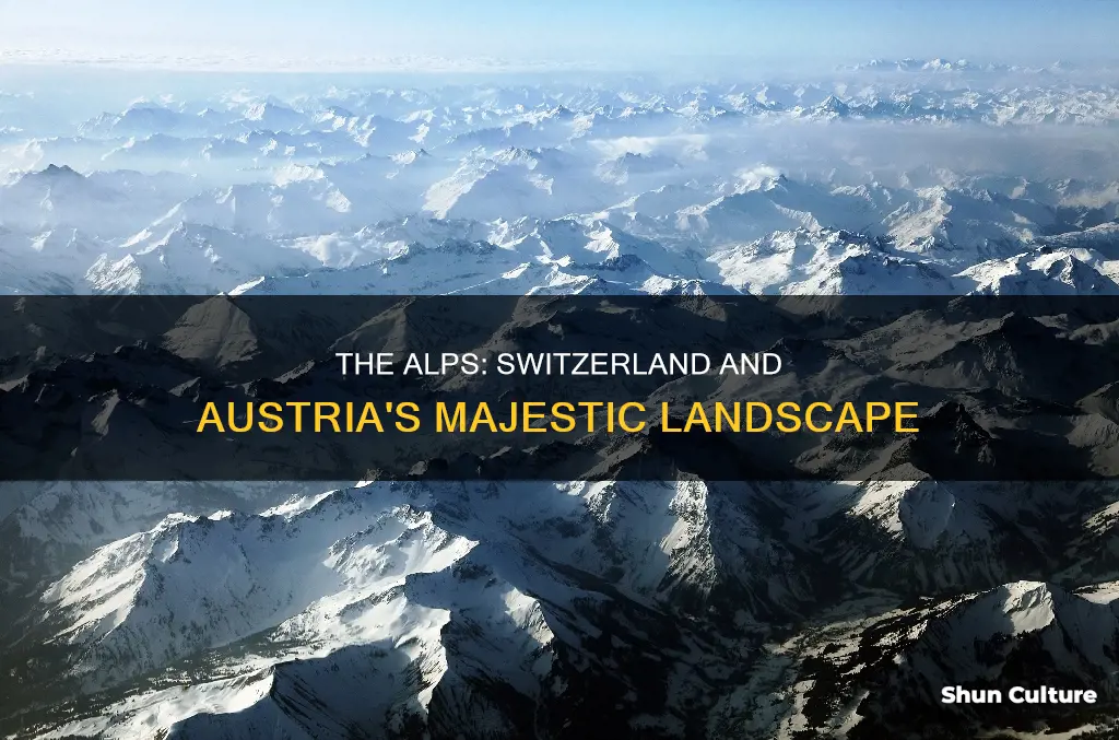 what landform covers much of switzerland and austria
