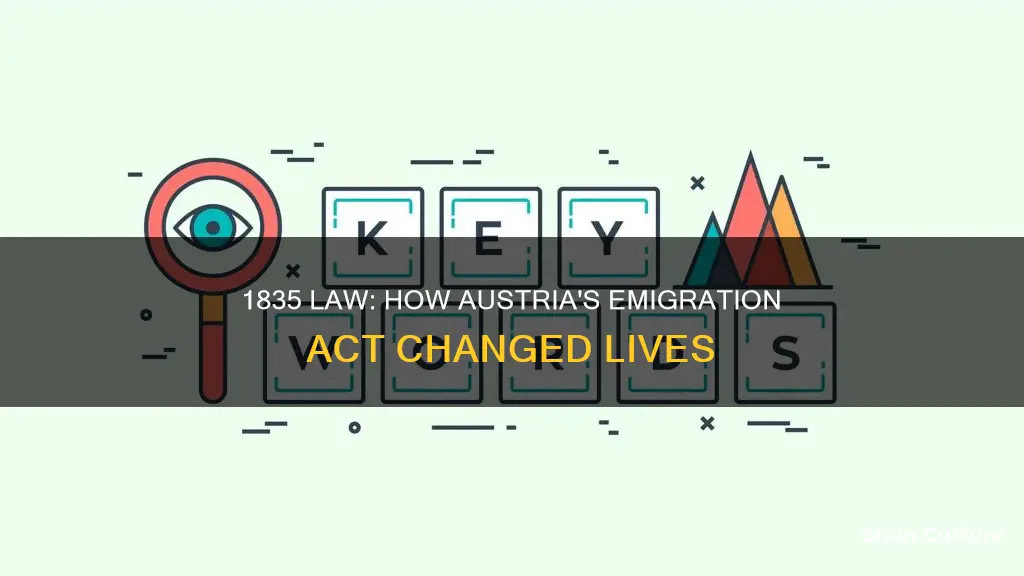 what law in 1835 allowed austrian to emigrate