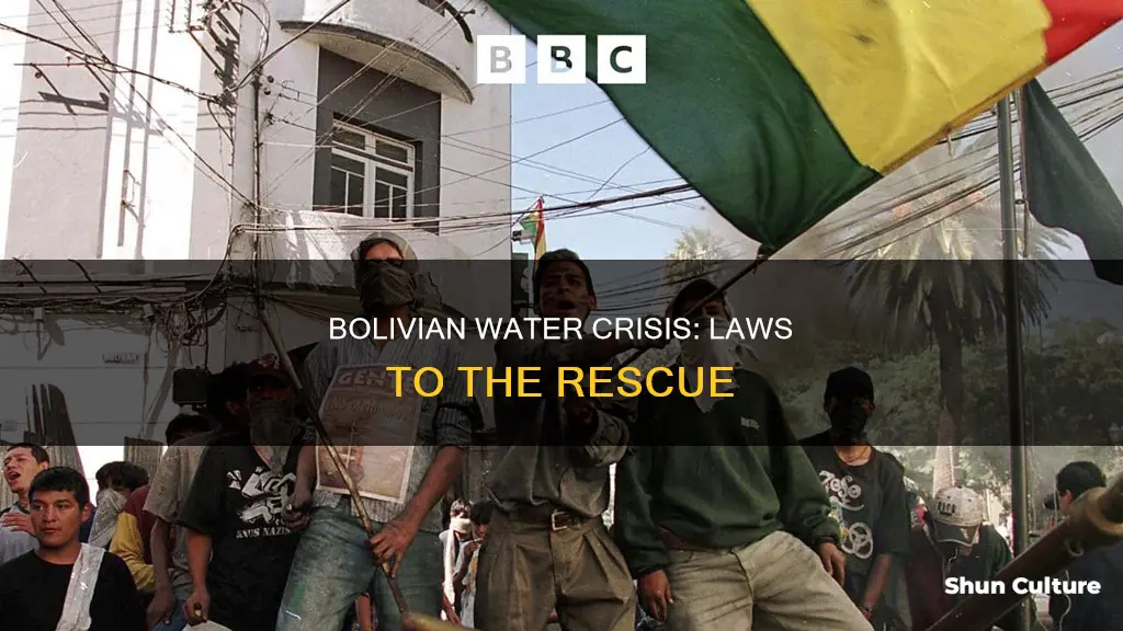 what laws helped the water problem in bolivia