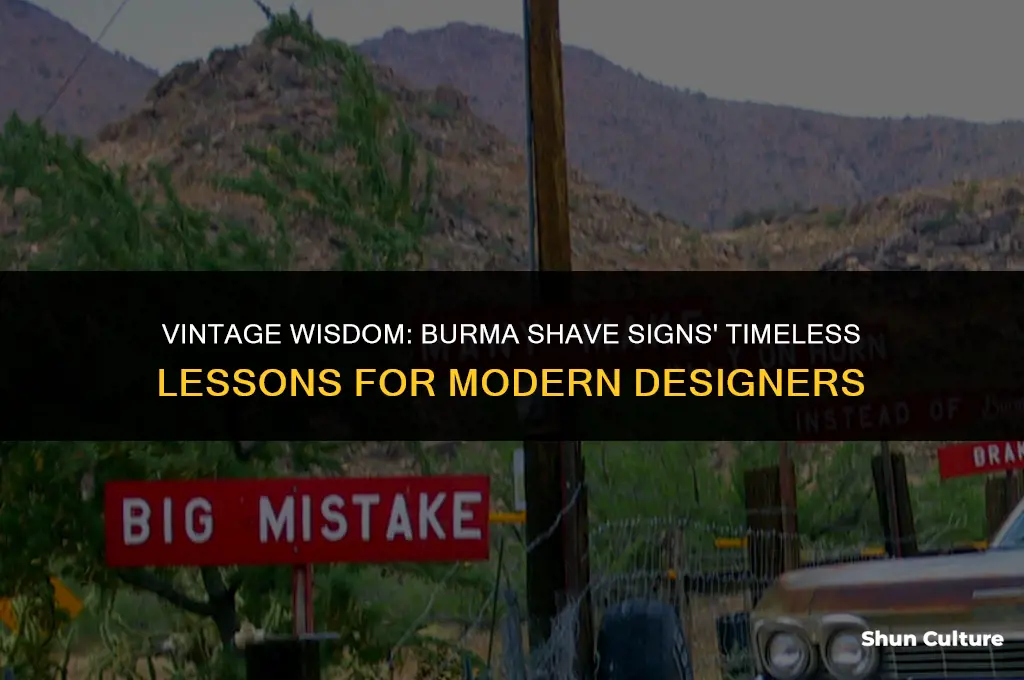 what lesson can modern designers learn from burma shave signs