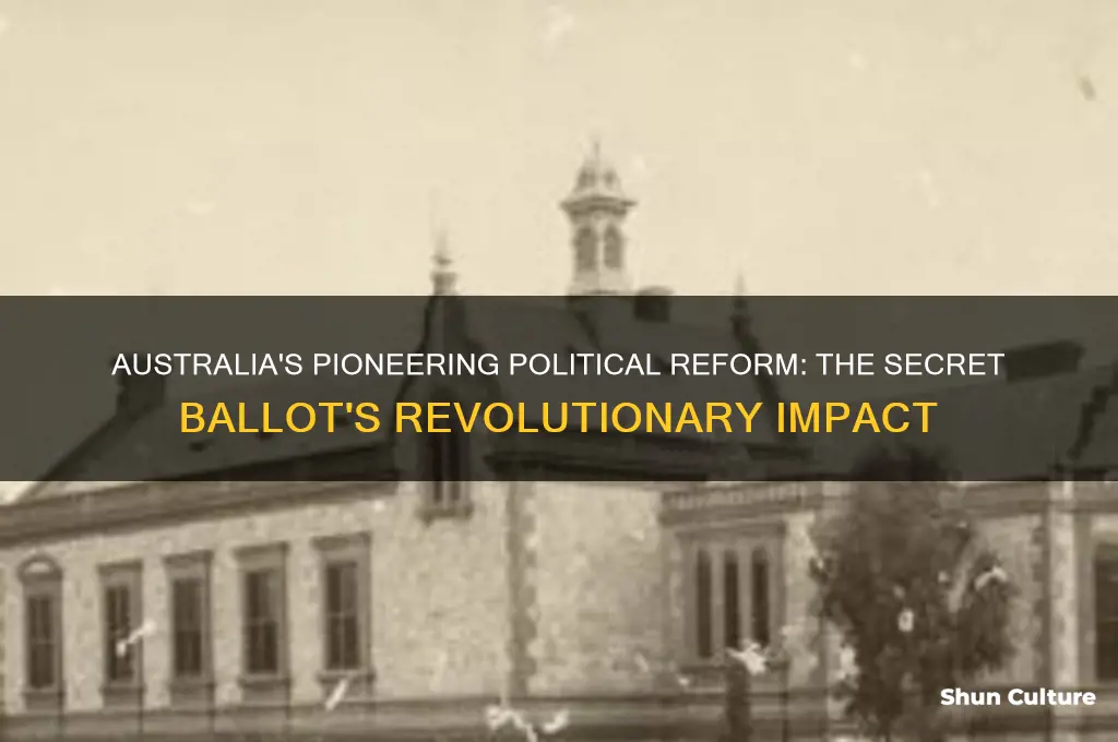 what major political reform was first introduced by australia