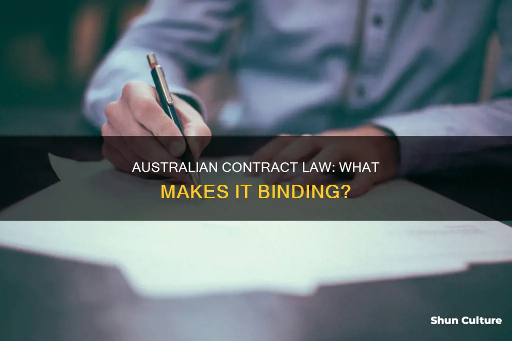 what makes a contract binding in australia