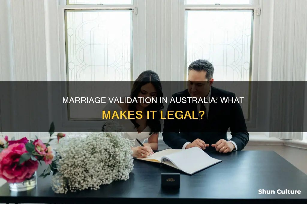 what makes a marriage valid australia