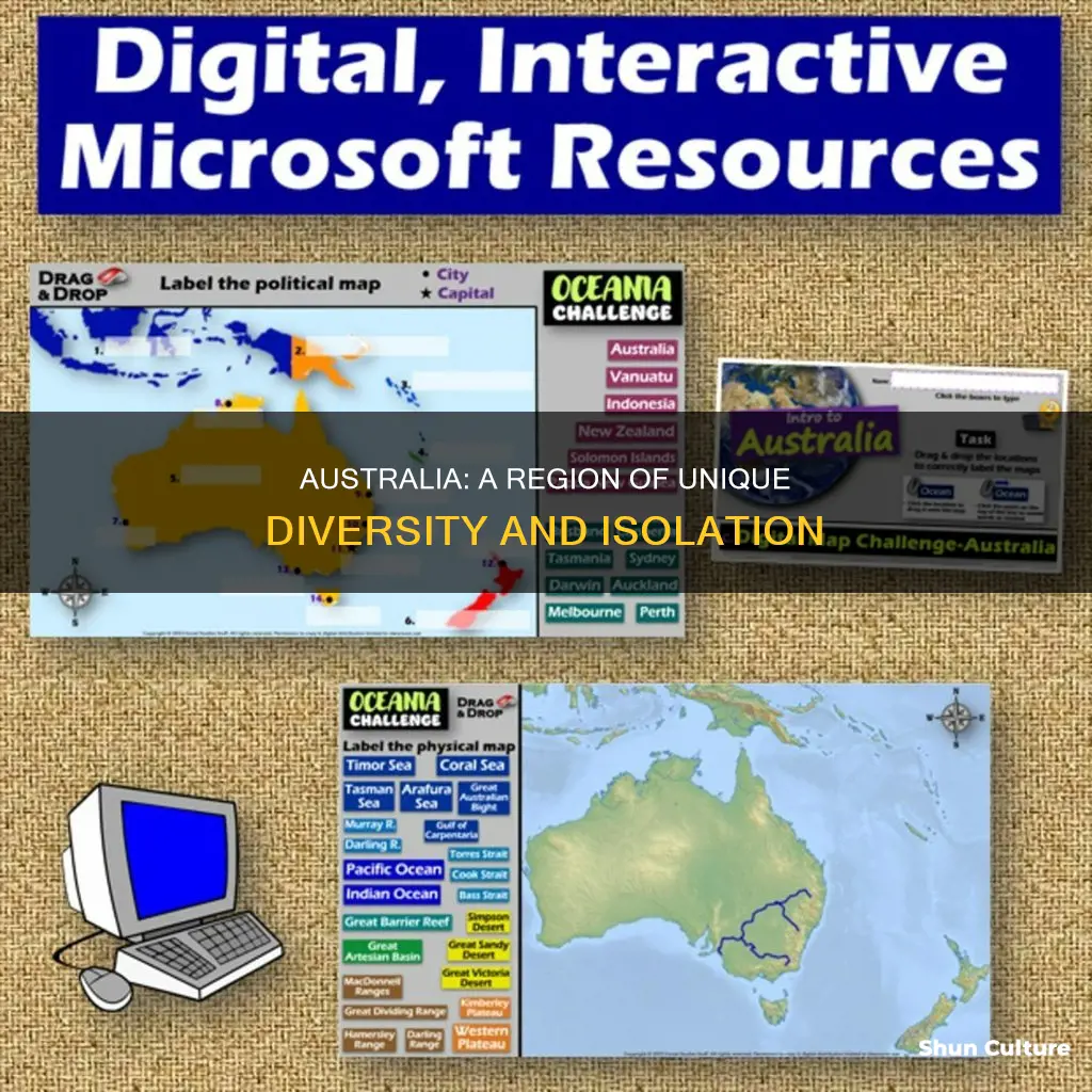 what makes australia a region