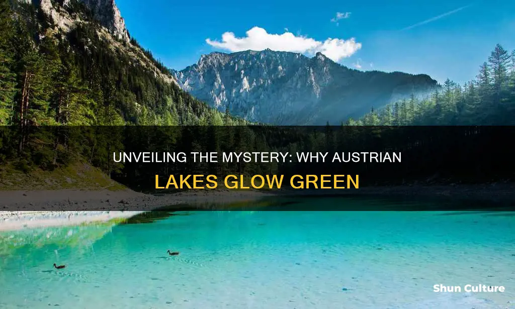 what makes austrian lakes green