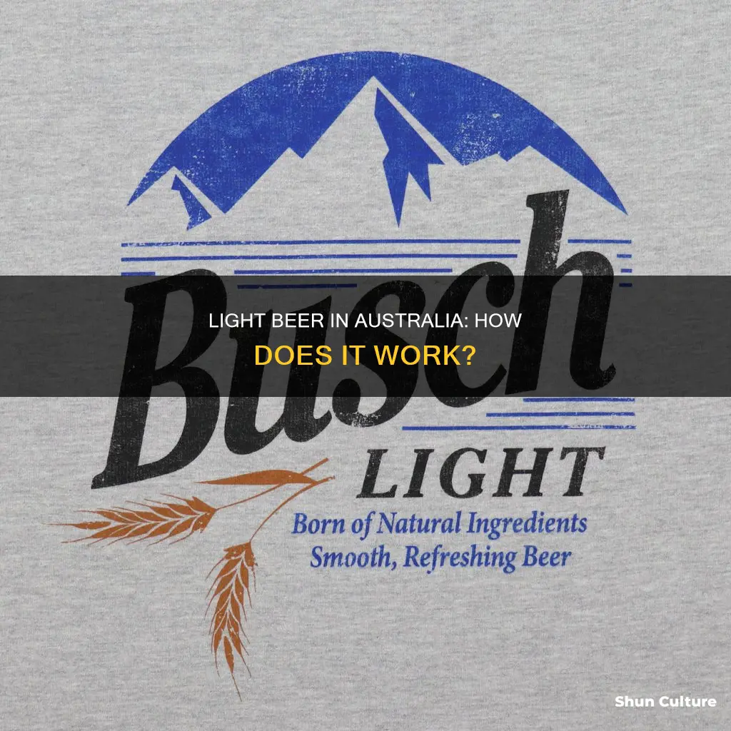 what makes light beer light in australia