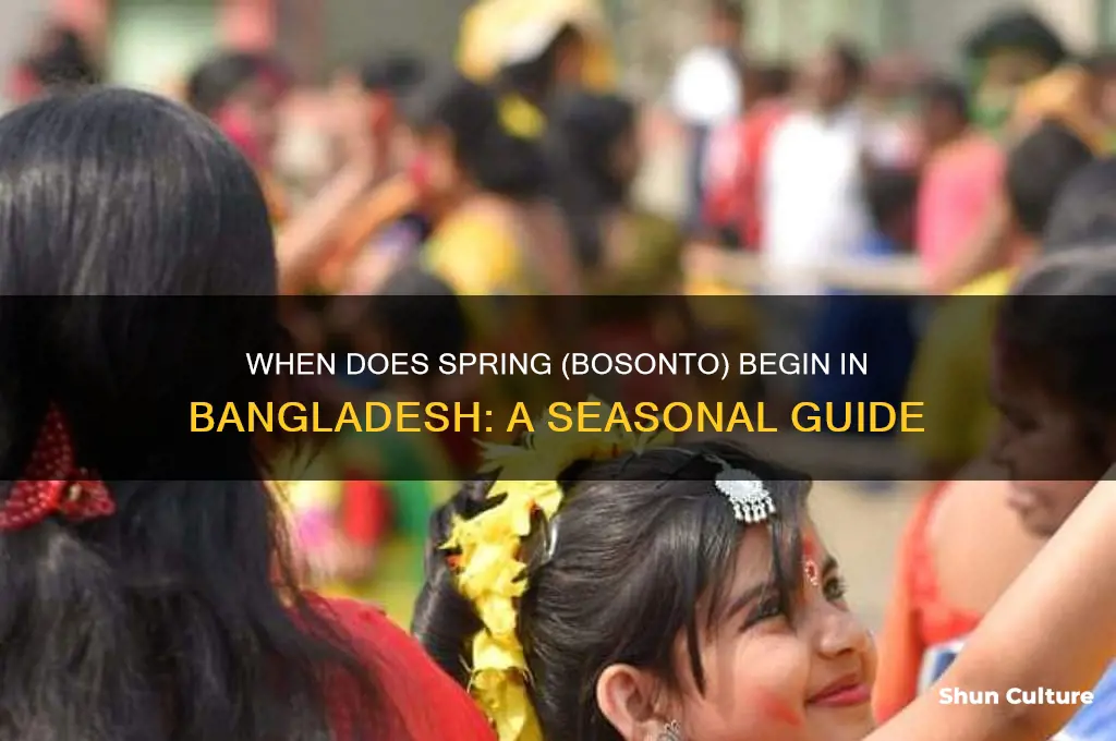 what months bosonto starts bangladesh