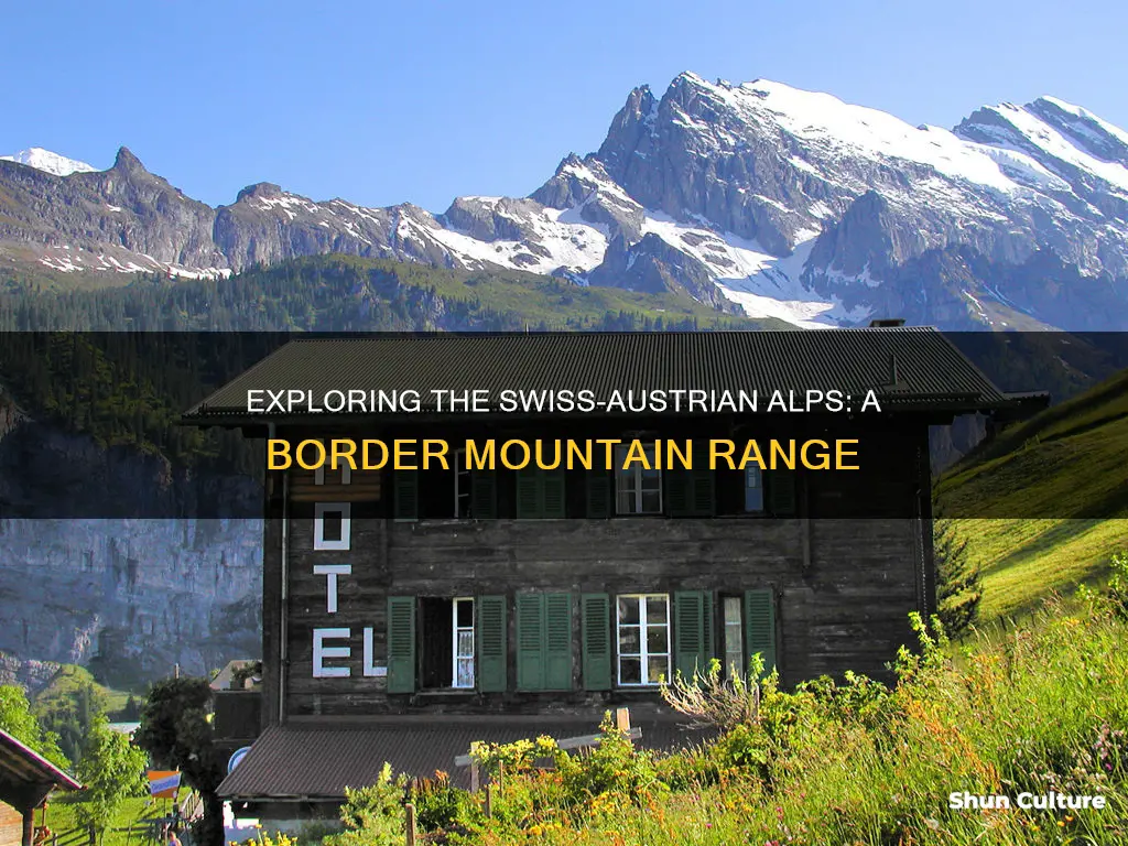 what mountain range borders switzerland and austria