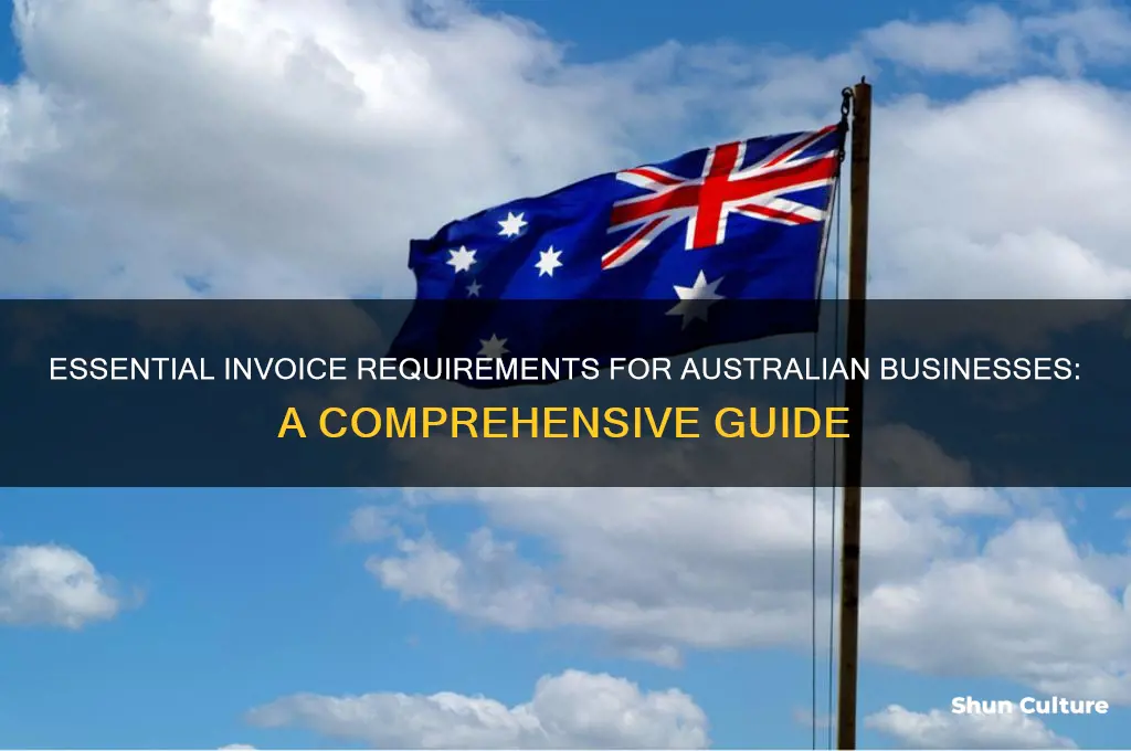 what needs to go on an invoice australia