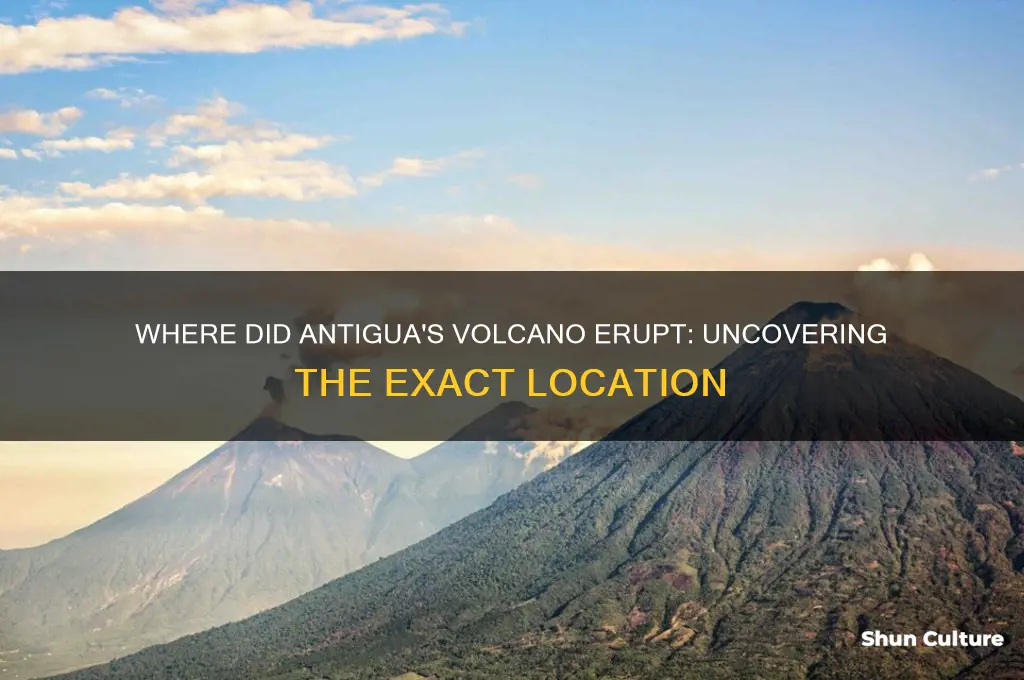 what part of antigua did the volcano erupt