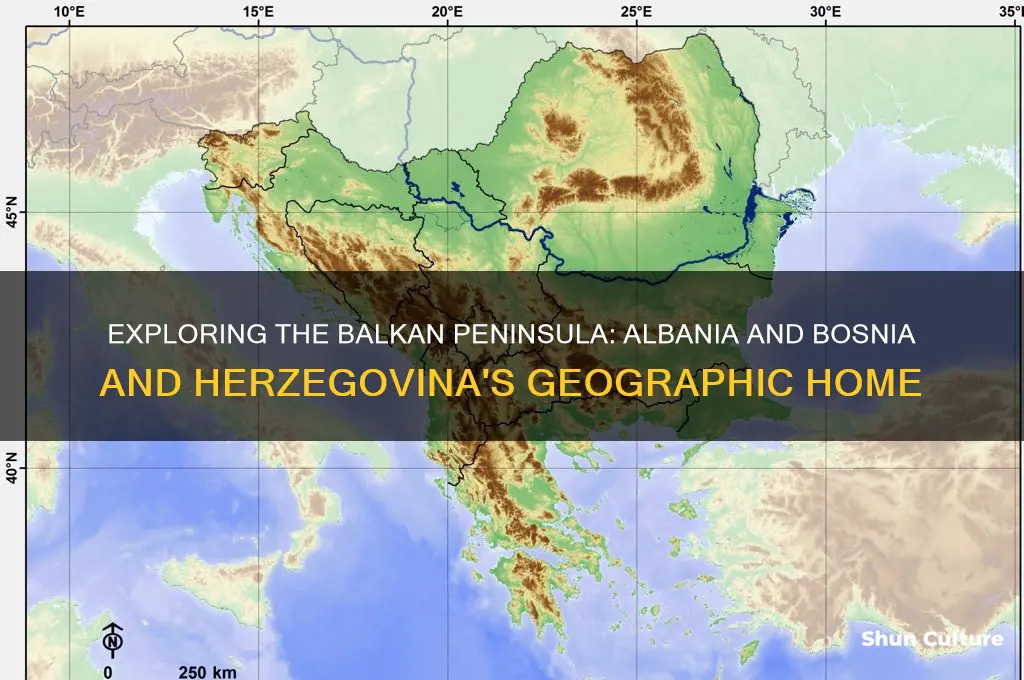 what peninsula is albania bosnia and herzogovnia in