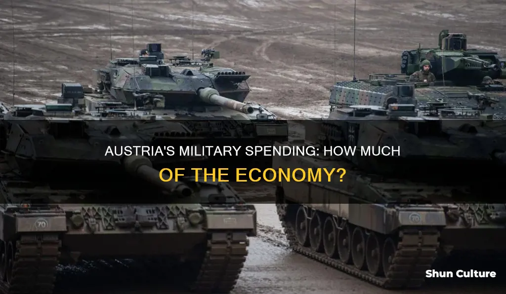 what percent of austrian economy spent on military