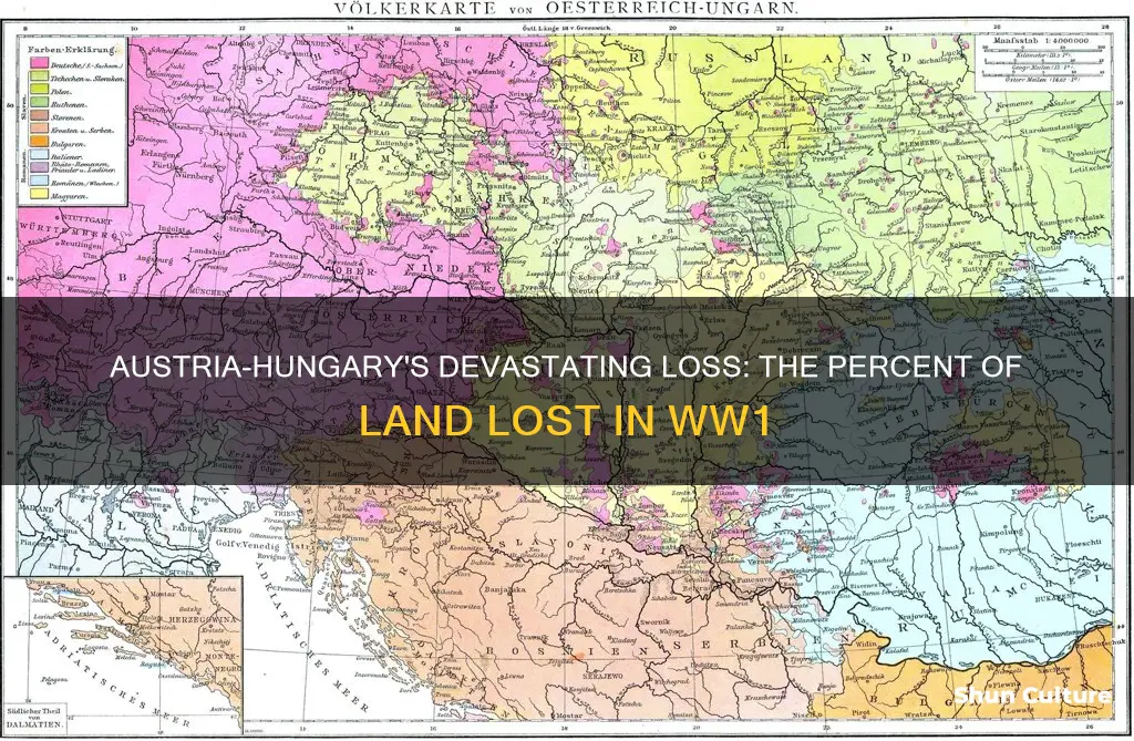 what percent of land did austria hungary lose in ww1