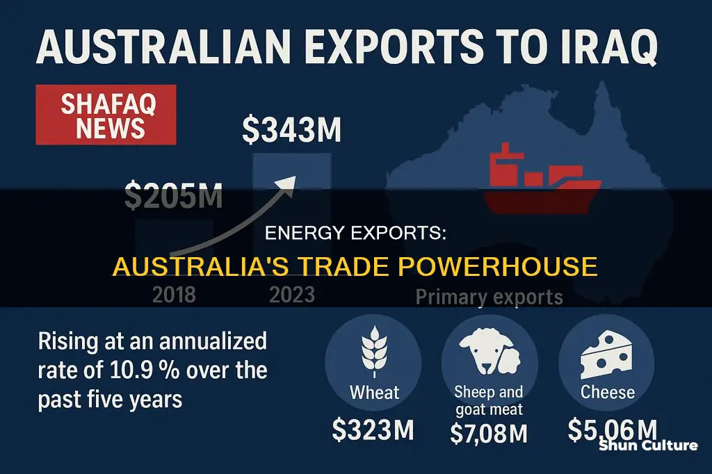 what percentage does energy make up of australias exports