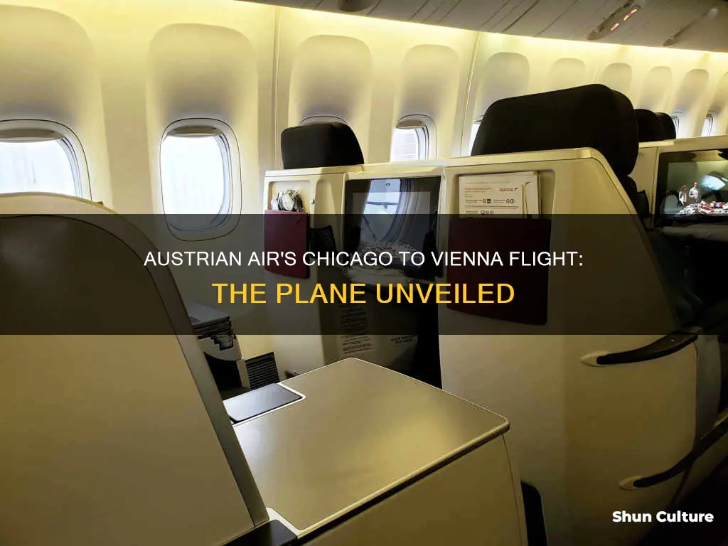 what plane does austrian air fly from chicago to vienna