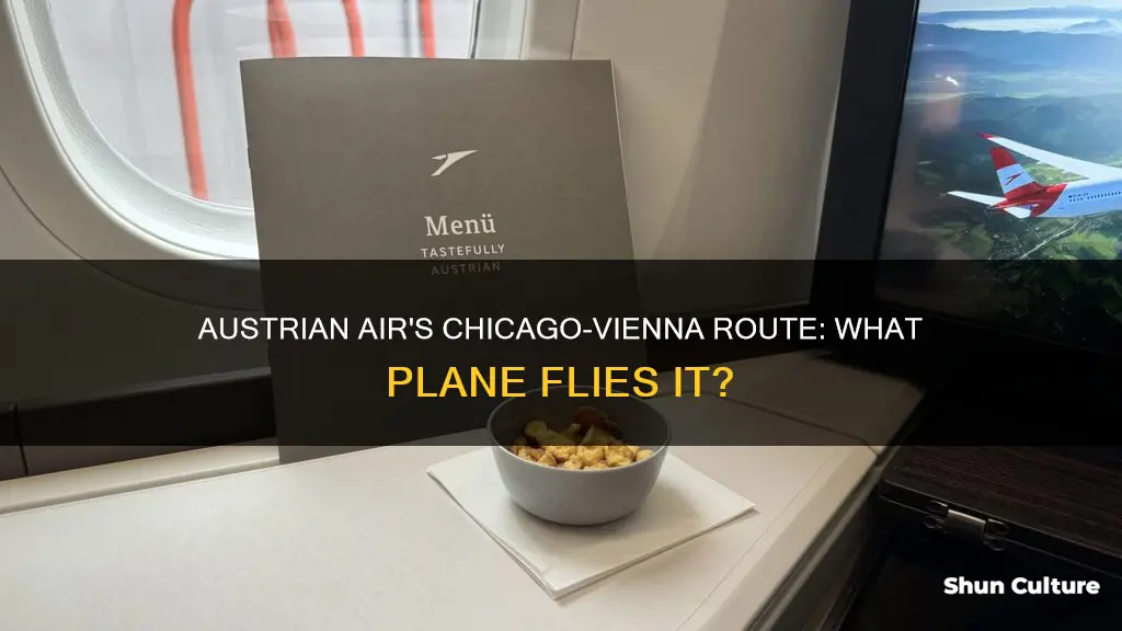what plane does austrian air fly from chicago to vienna