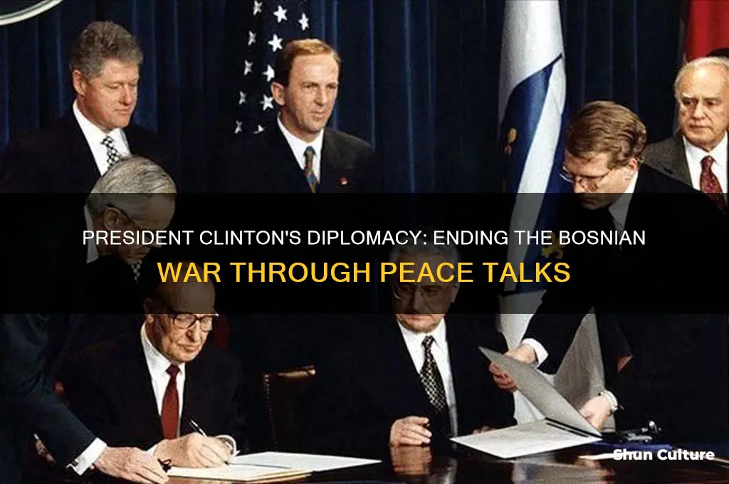 what president has peace talks to end war in bosnia