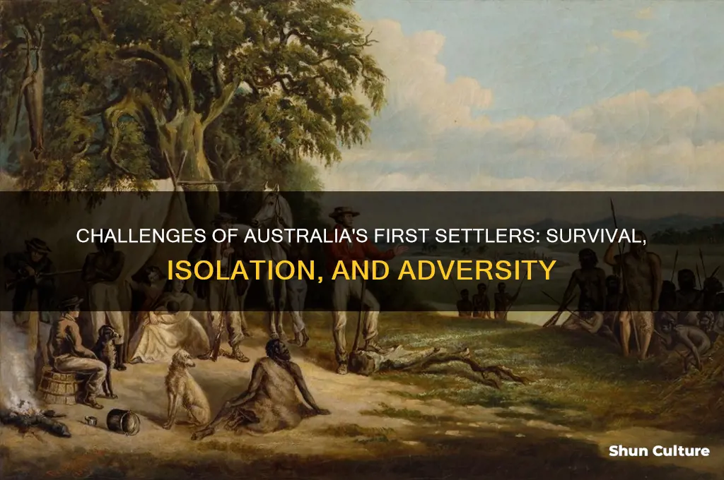 what problems did the first settlers faced in australia