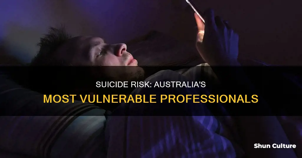 what profession has the highest rate of suicidal death australia